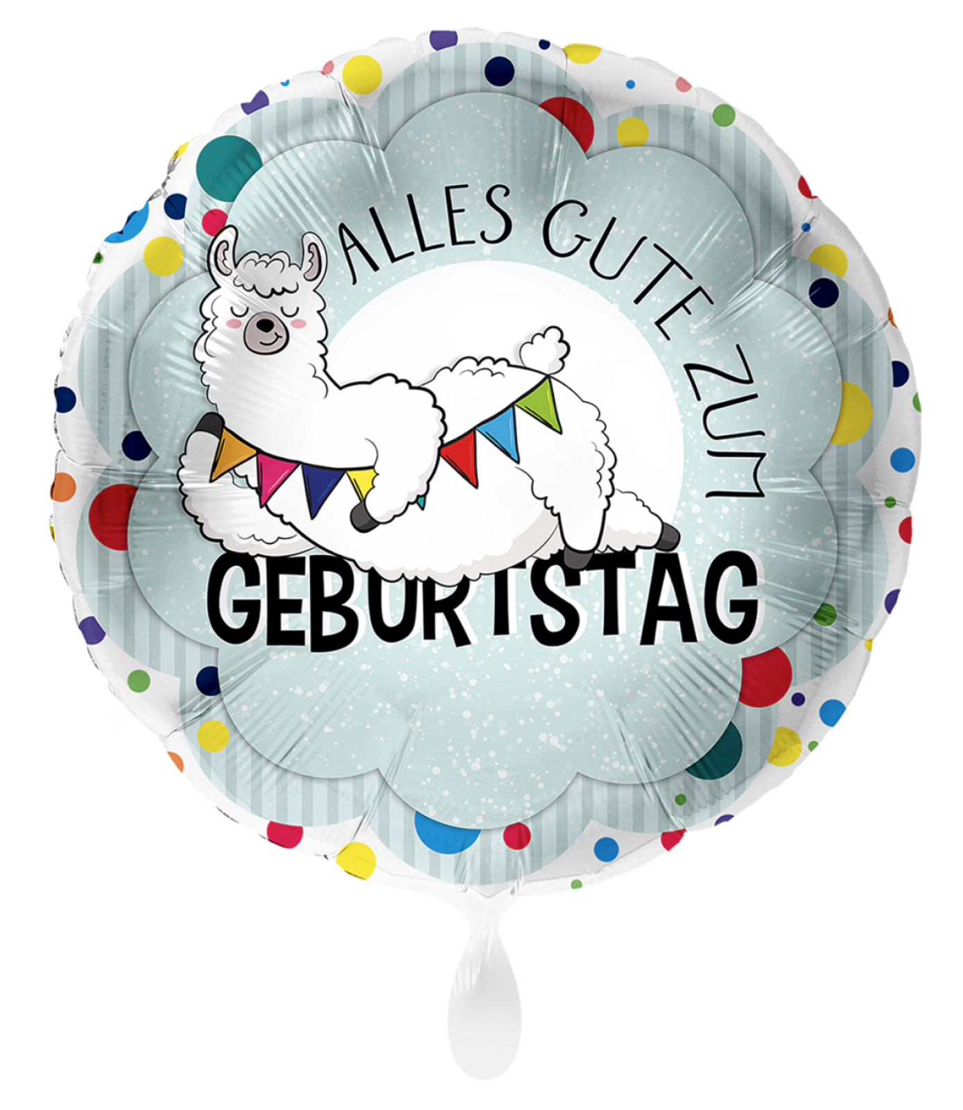 Folienballon - Alles Gute zum Geburtstag, Lama - ø 43cm
